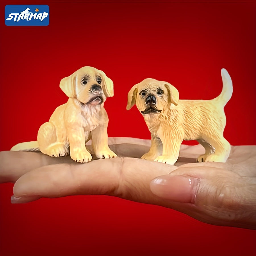 Realistic Dog Model Toy PVC Puppy Figurine Office Desk Decoration