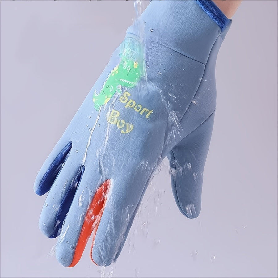 Cartoon Night Lighting Gloves for Winter Sports