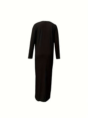 Ribbed Two piece Dress Set Long Sleeve Cardigan & Cami Dress