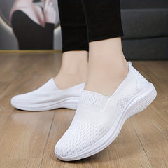 Women's Knit Slip On Sneakers Lightweight Running Shoes