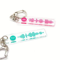 Music Sound Wave Acrylic Keychain for Fans