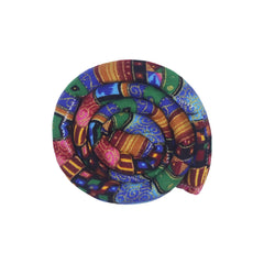 Ethnic Spiral Hairstyle Headband Bohemian Hair Ring Red Golden Patterns