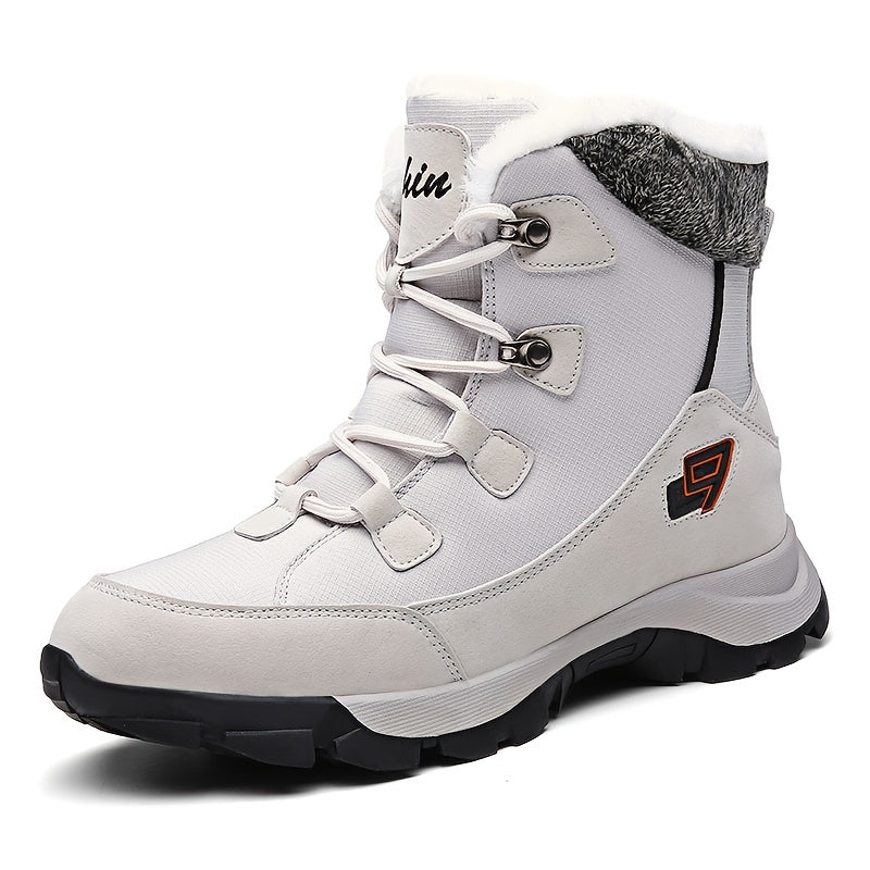 Women's Non slip Snow Boots Warm Lace Up Platform Winter High Tube Boots