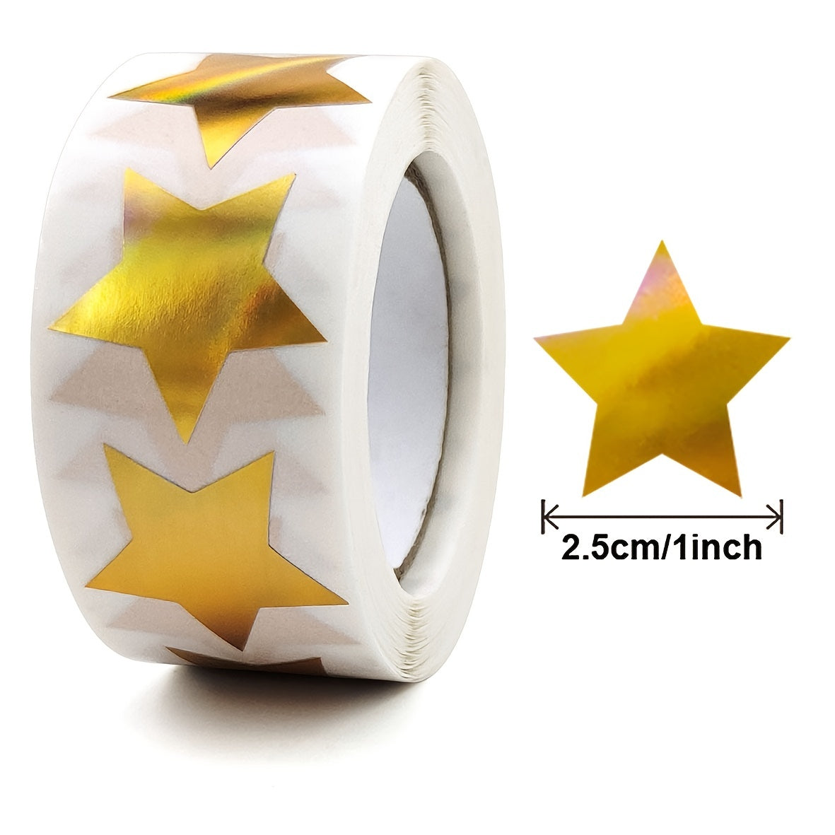 500pcs Golden Star Stickers 2.54 Cm for Rewards, DIY Crafts, Teachers