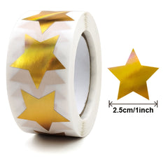 500pcs Golden Star Stickers 2.54 Cm for Rewards, DIY Crafts, Teachers