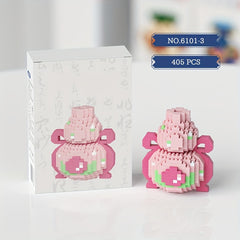 Flower Vase Building Blocks Desktop Decor Christmas Gift Floral Theme