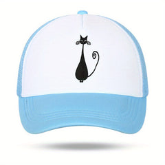 Cat Print Outdoor Sunshade Breathable Baseball Cap