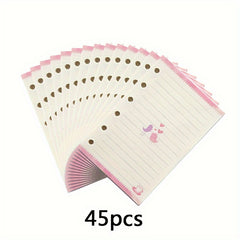 45pcs A7 Cartoon Notebook Refill Daily Planner 6 hole Loose leaf