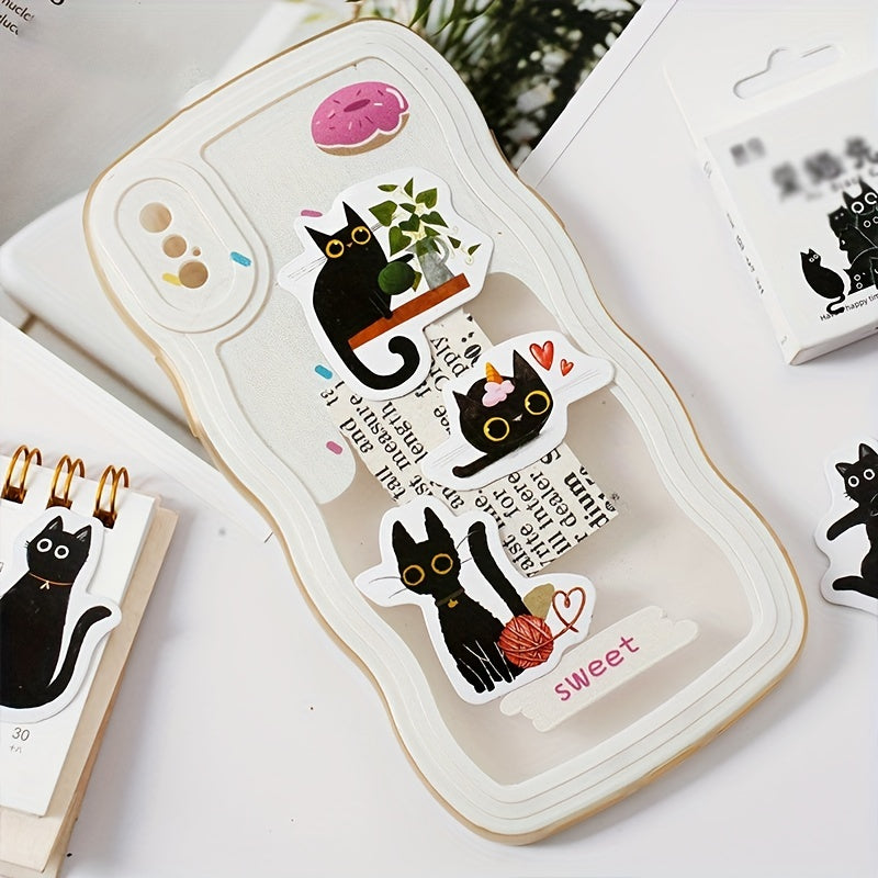 46pcs Mr Cat Sticker Box DIY Crafts Scrapbooking Bullet Journal