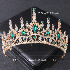 Crystal Crown Tiara Headband Queen Style Prom Birthday Party Headdress