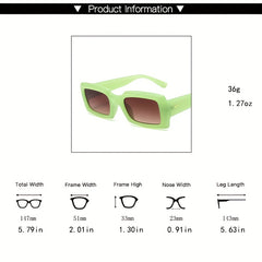 Square Jelly Gradient Sunglasses UV400 for Beach Party Club