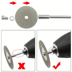 12pcs Mini Diamond Cutting Disc Set for Rotary Tools - Diamond Grinding Wheels