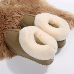 Thick Bottom Fur Fleece Snow Boots Winter Warm Shoes