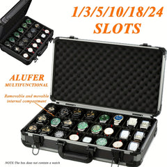 24 Slot Aluminum Watch Storage Display Box