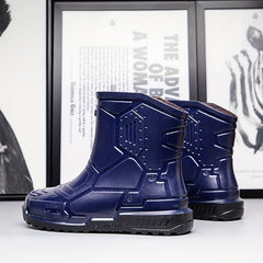 Women's Dark Rain Boots Anti skid & Waterproof Slip On Shoes