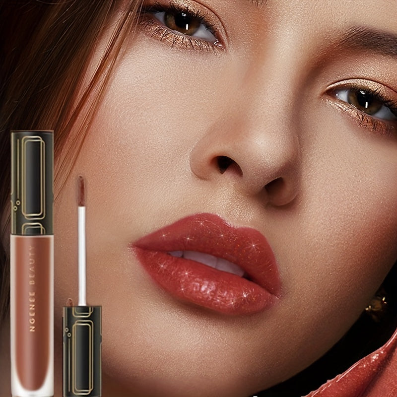 Glitter Matte Lip Stain: Long Lasting Waterproof Liquid Lipstick & Gloss