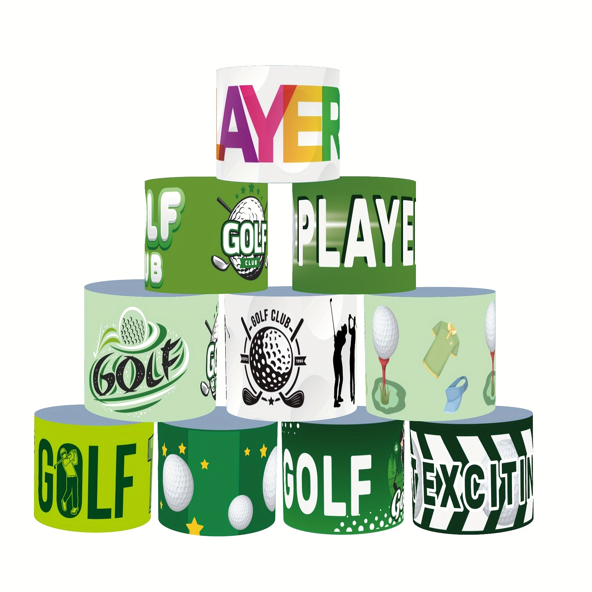 24pcs Golf Party Bracelets Green Scheme Golf Birthday Party Favors