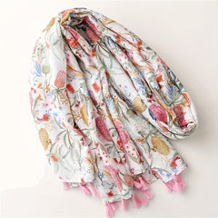 Fringed Scarf Long Sunscreen Thin Shawl Casual Beach Towel