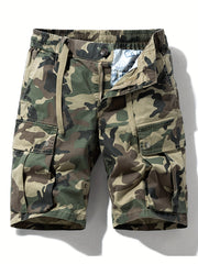 Men's Camo Shorts with Pockets for Outdoor Workouts