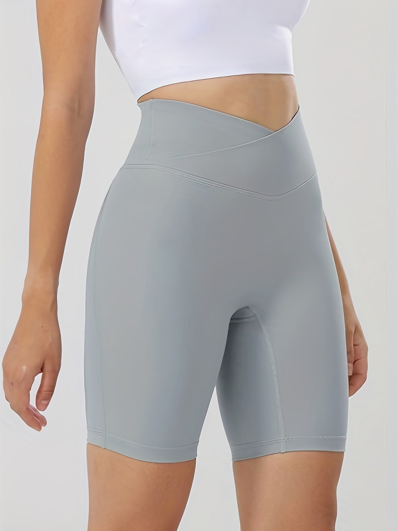 Peach High Waist Yoga Shorts Tummy Control Sports Shorts