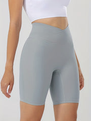 Peach High Waist Yoga Shorts Tummy Control Sports Shorts