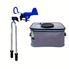 Collapsible Fishing Bucket with Rod Holder Leak-proof Live Bait Bucket