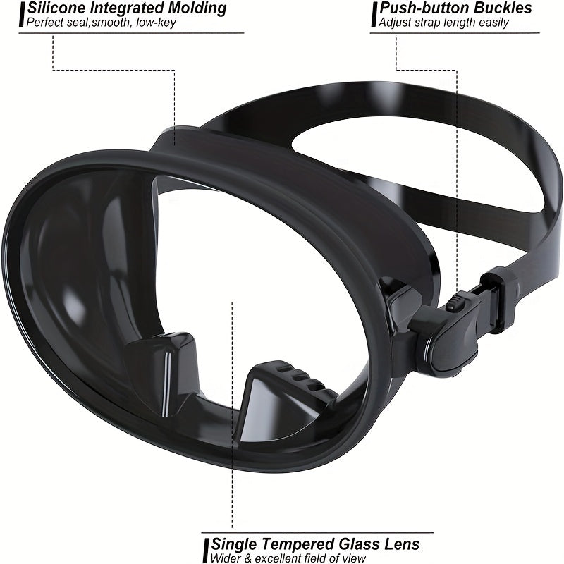 Snorkel Mask 180 Panoramic View Anti Leak Swimming Goggles