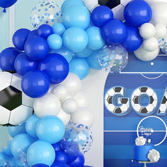 Football Balloon Arch Set & Light Wreath Set - 103pcs Football Party Decor