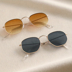 2 Pairs Men's Oval Frame Sunglasses Mixed Metal PC Eyewear