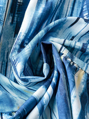 Plus Tie Dye Lantern Sleeve Smock Maxi Dress