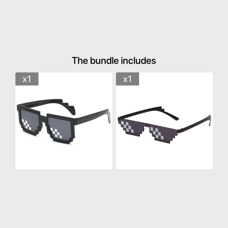 Funky Mosaic Sunglasses Funny Performance Decorative Glasses
