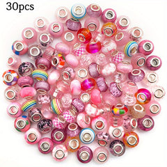 30Pcs Large Hole Beads Spacer Beads For Jewelry Making Resin Beads DIY Bracelet