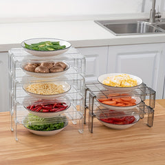 Refrigerator Organizer Shelf Fridge Storage Rack Clear Multilayer Container