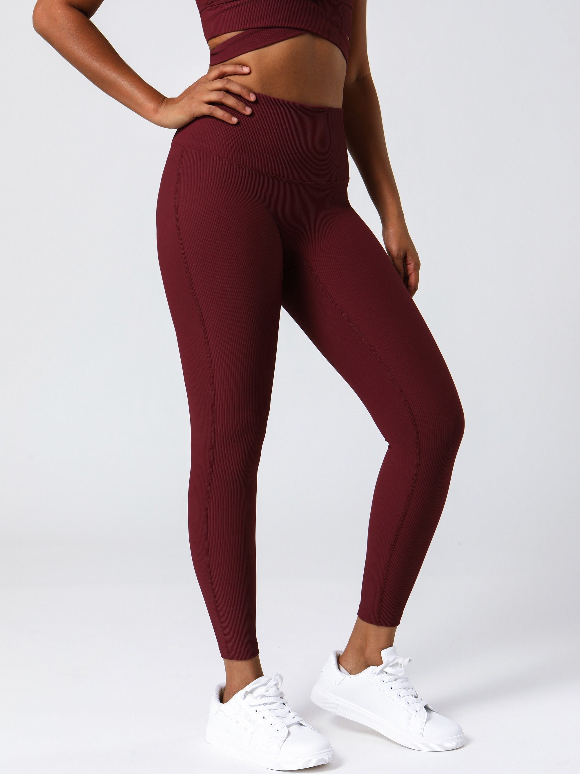 Women's High Waist Wide Waistband Butt Lifting Leggings