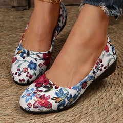 Women's Flower Pattern Slip-On Outdoor Shoes Lightweight & Comfortable