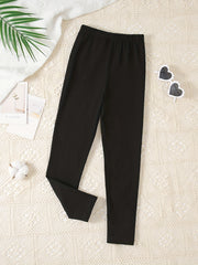 Girls Thin Leggings Elastic High Waist Tights Yoga Pants