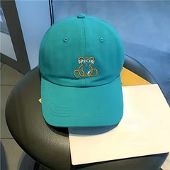 Bear Embroidery Baseball Cap Breathable Dad Hat