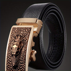 Men's Leather Automatic Buckle Belt