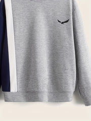Boys Stylish Eagle Print Sweatshirt Long Sleeve Crew Neck Top