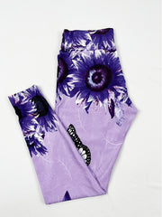 Butterfly Print High Rise Sports Leggings