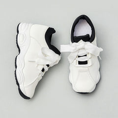 Women's Faux Leather Sneakers Thick Bottom Casual Shoes