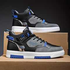 Men's High Top Skate Shoes Good Grip Breathable Lace up Sneakers