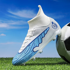 Boys High Top Non Slip Football Cleat with Spikes