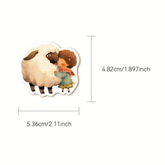 52pcs Fairy Tale Dream Animal Illustrations Vinyl Laptop Stickers