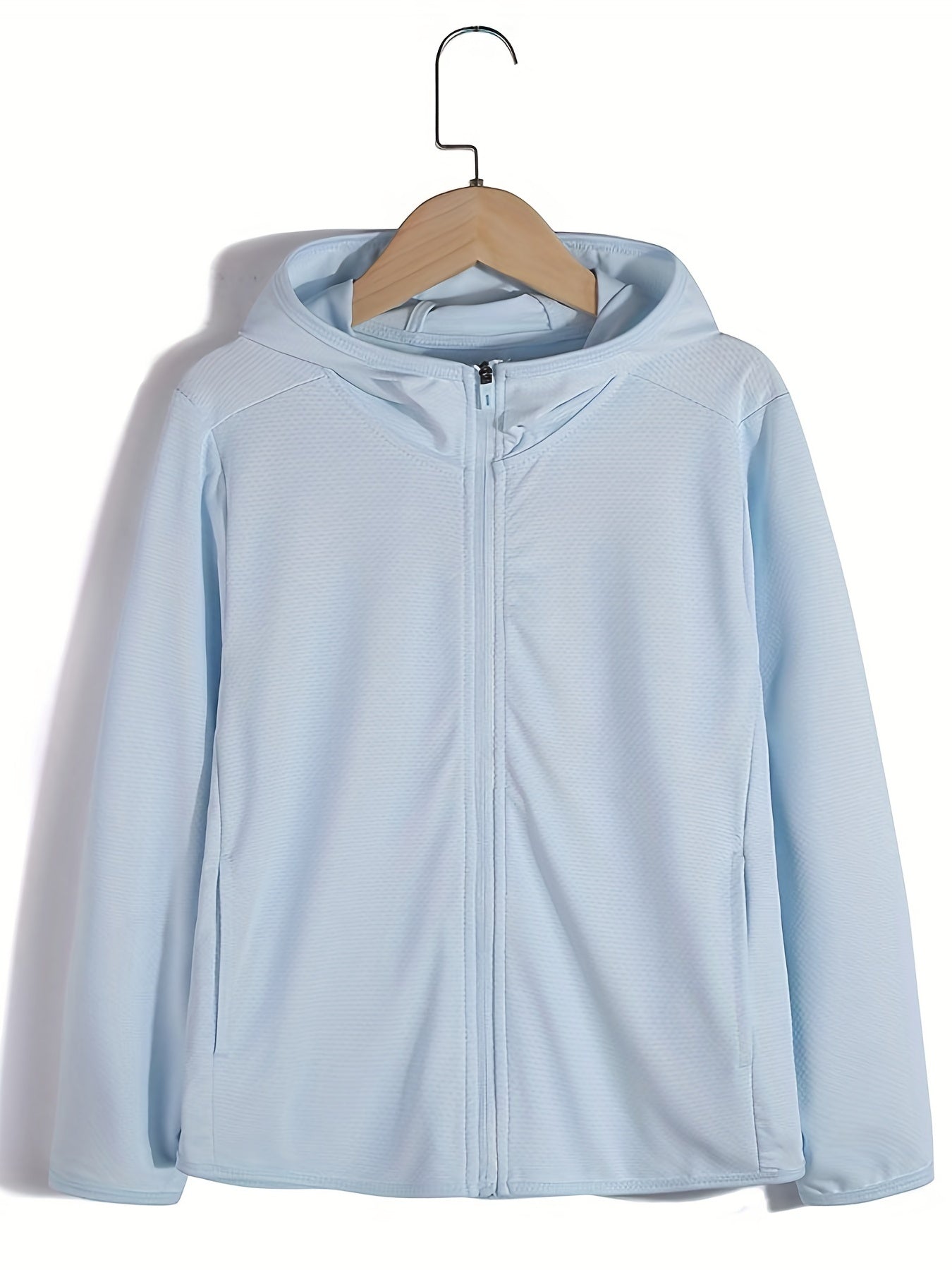 Boys Zip Up Hooded Jacket Sun Protection Lightweight Spring/Autumn Sports Clothe