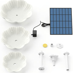 3 Tiered Bird Bath With 3 5W Solar Pump DIY Solar Fountain