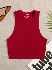 4 Pcs Seamless Rib Knit Tank Top Women's Activewear