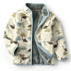 Boys Animal Printed Zipper Jacket