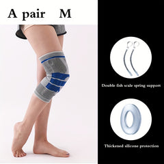 Sports Knee Pads with Silicone Protection for Meniscus Support