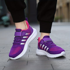 Breathable Woven Sneakers For Girls Lightweight Anti Slip Low Top Sneakers